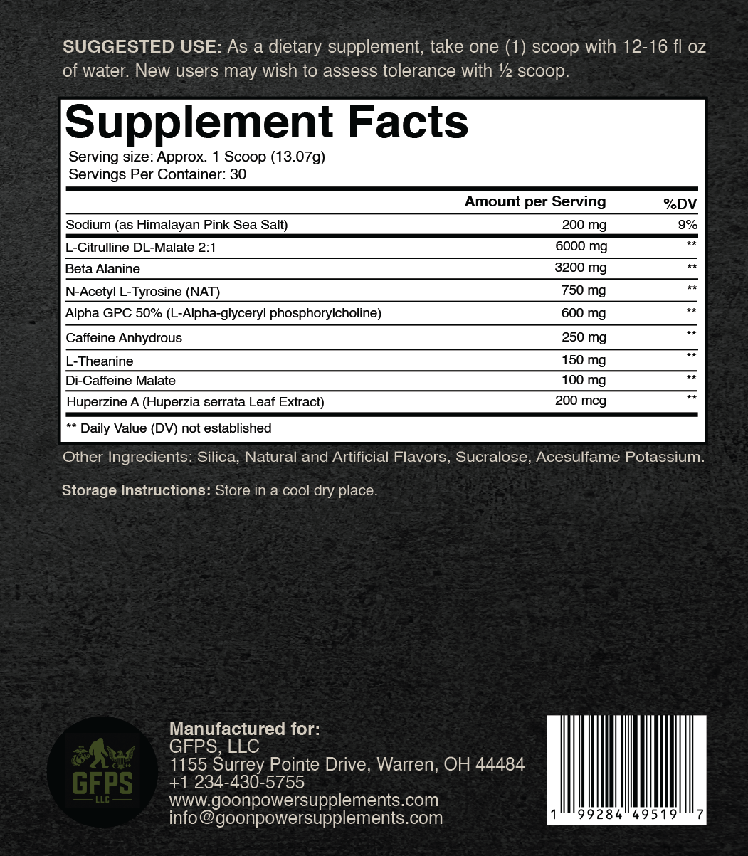 Supplement Facts Side